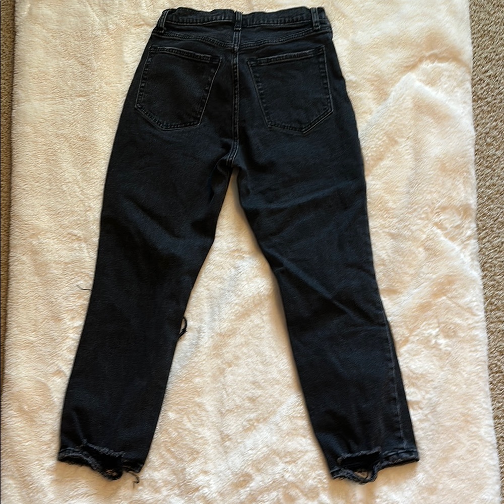 Abercrombie & Fitch The Ankle Straight Ultra high rise black Jean. 28/6 - Picture 2 of 6